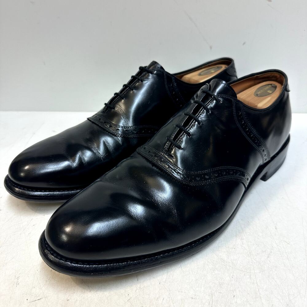 FULLY RESOLED Allen Edmonds Black Cal Polo Saddle Oxford Made in USA 15 D